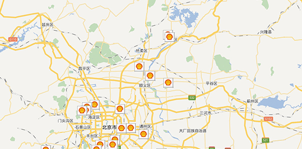 【电商零售类网站建设】壳牌油站定位功能开发